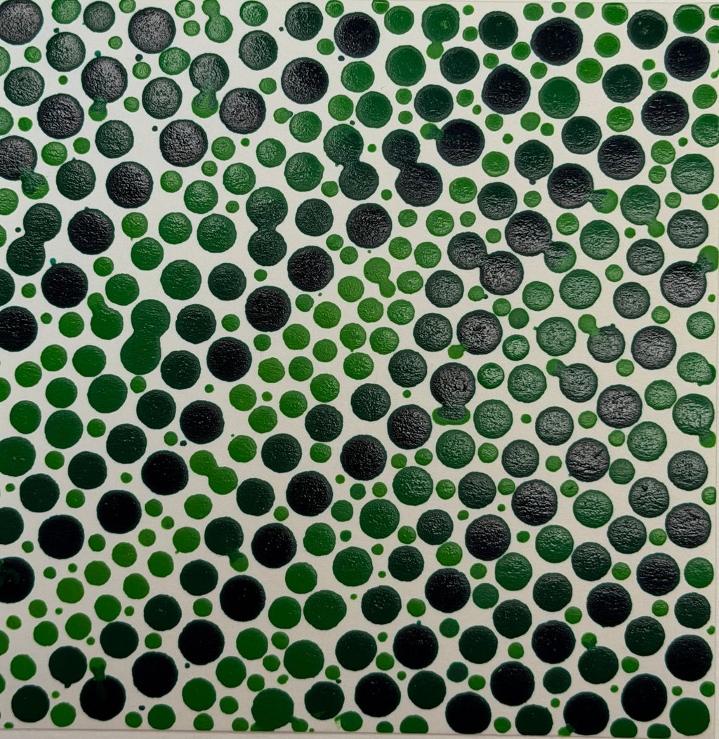 Flowing Constellation Dots: Shades of Green