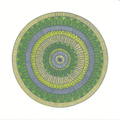 Square Verdant Stillness Mandala (Greens + Yellow)