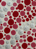 Flowing Constellation Dots: Red, Pink & Silver