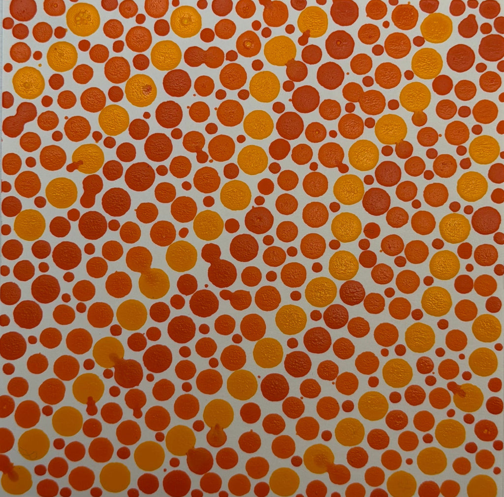 Flowing Constellation Dots: Shades of Orange