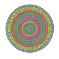 Square Harmony Bloom Mandala (Red/Green/Grey)