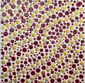 Flowing Constellation Dots: Magenta and Shimmering Gold