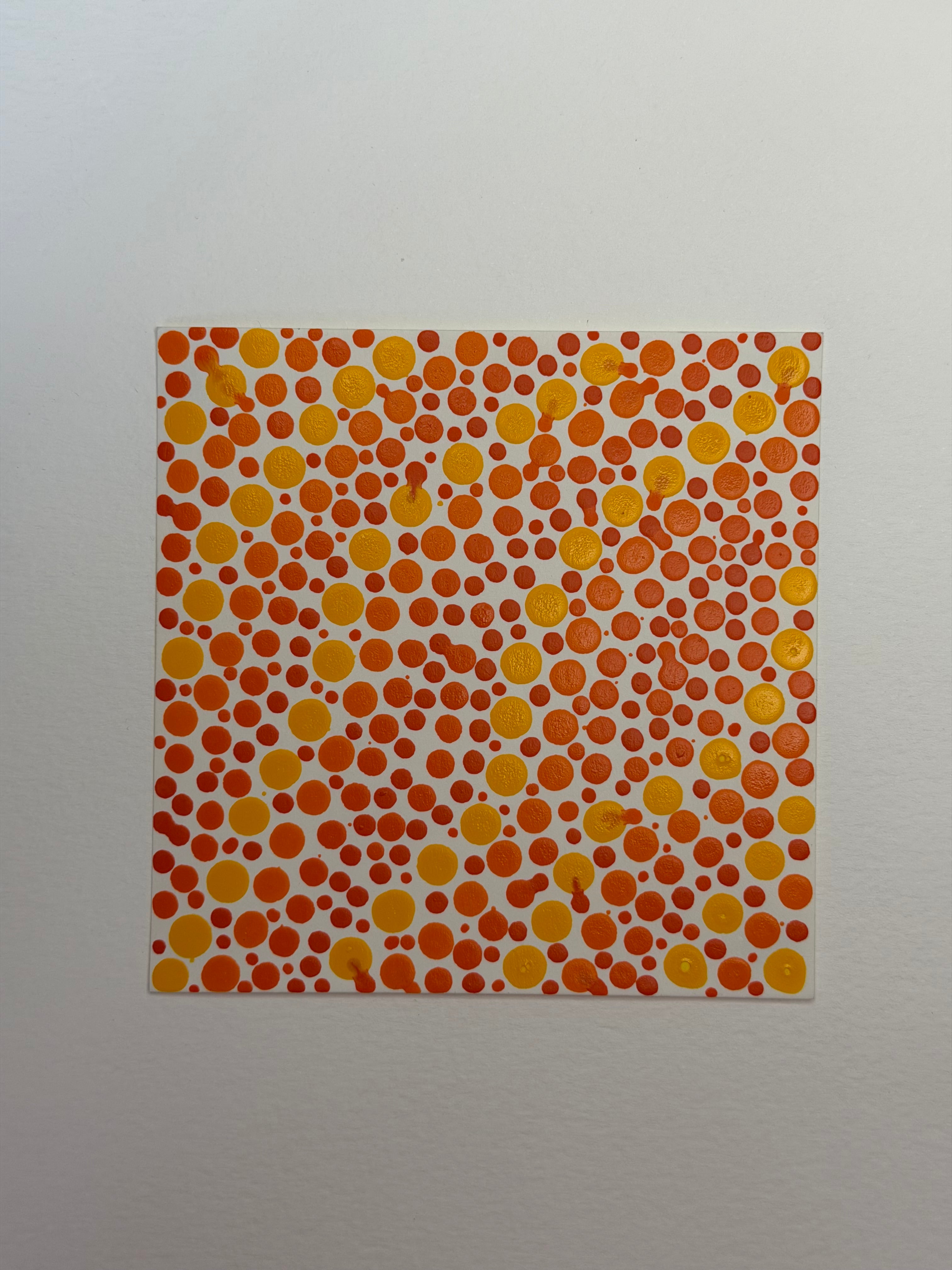 Flowing Constellation Dots: Yellow and Orange