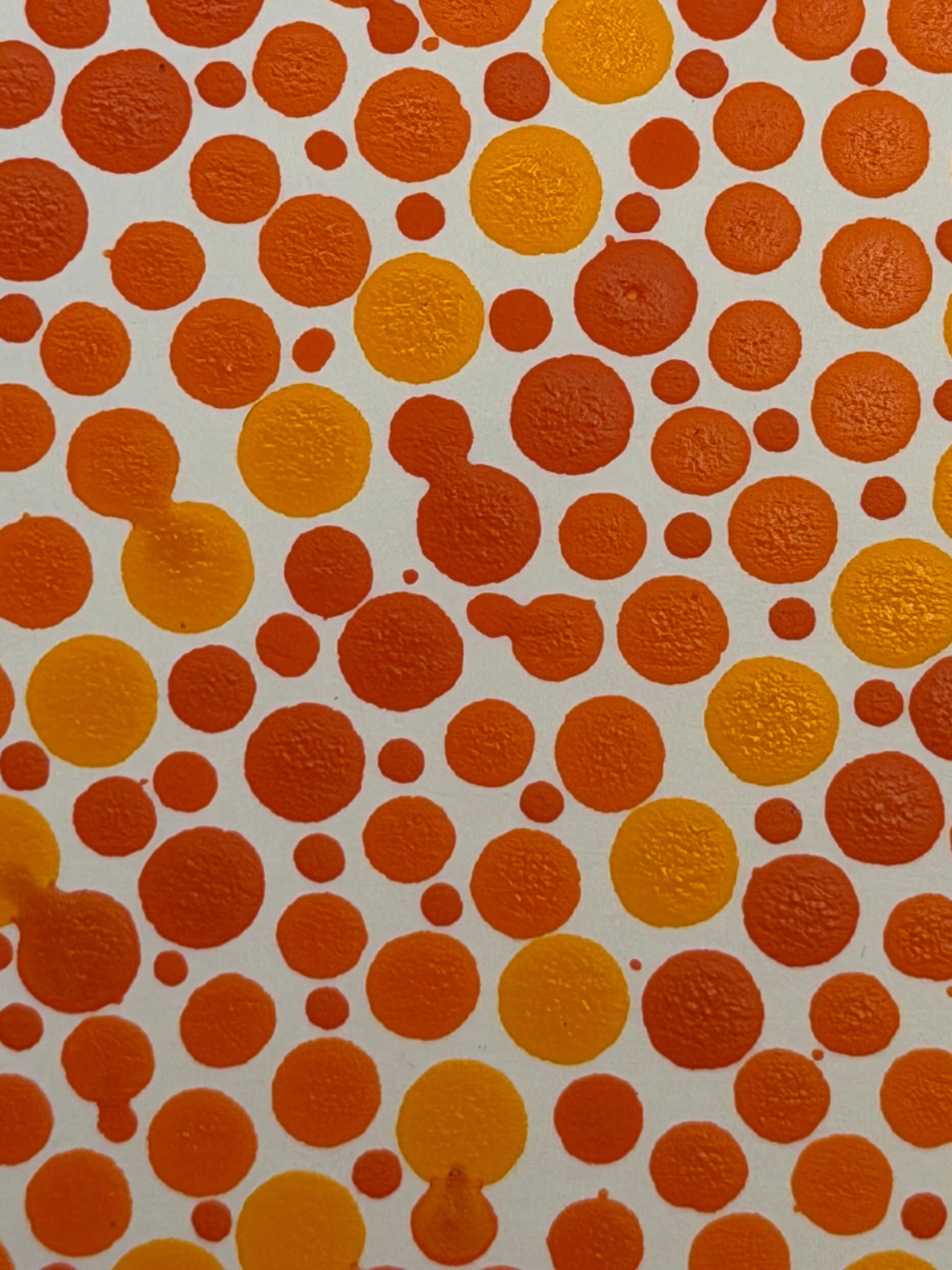 Flowing Constellation Dots: Shades of Orange