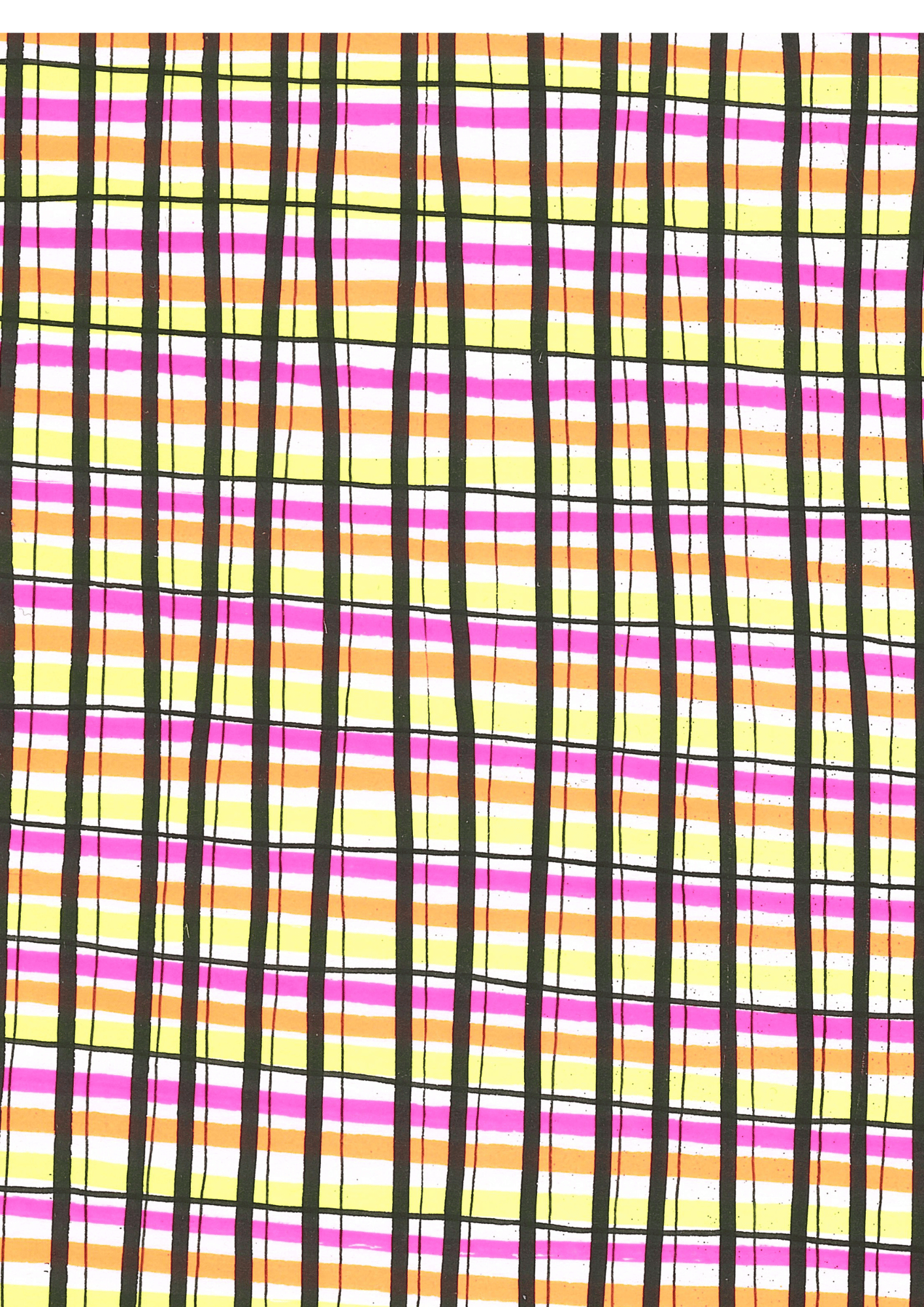 Soft Grid Flow - A3 Original Abstract Linework