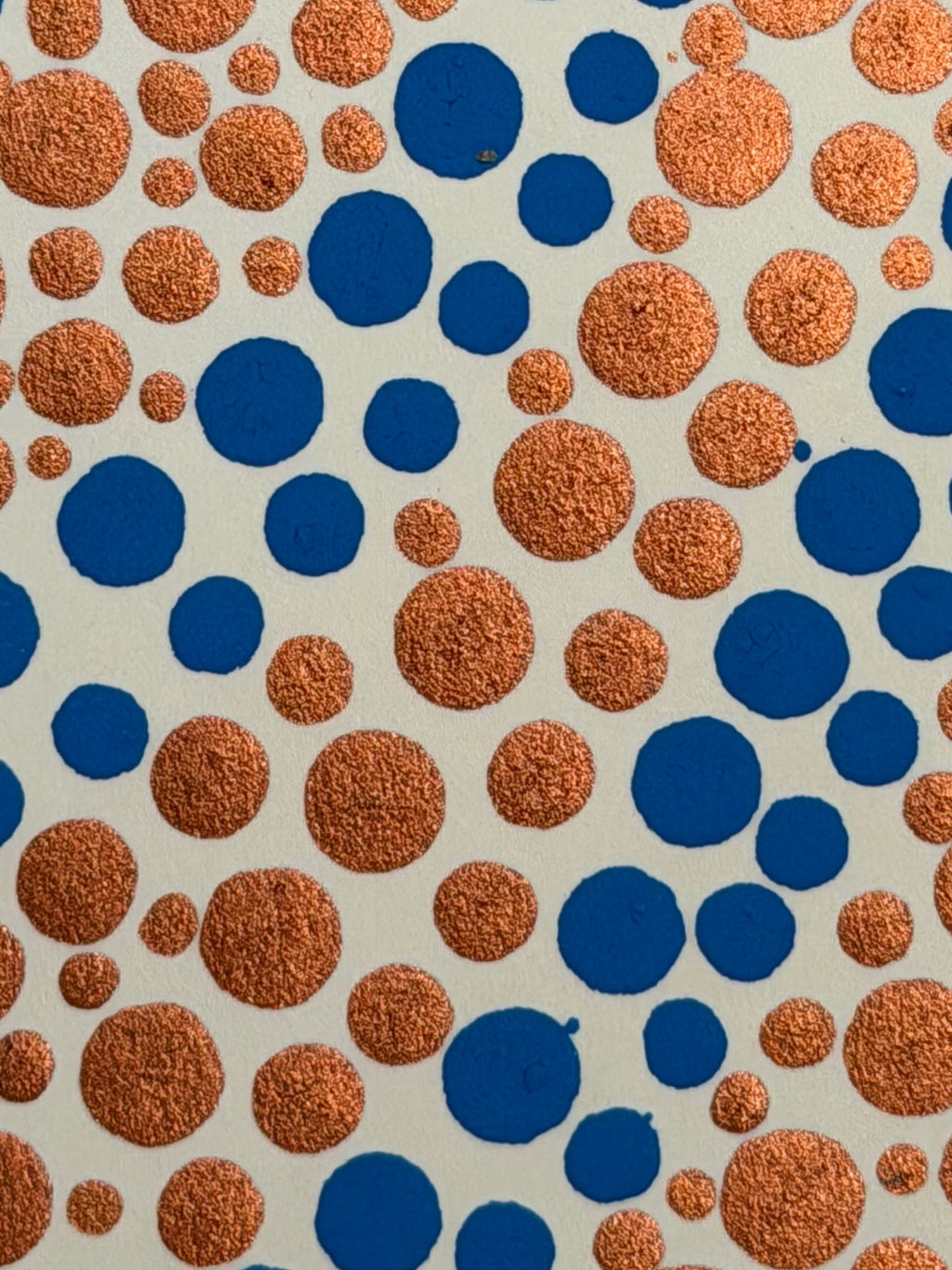 Flowing Constellation Dots: Shimmering Bronze and Blue