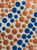 Flowing Constellation Dots: Shimmering Bronze and Blue