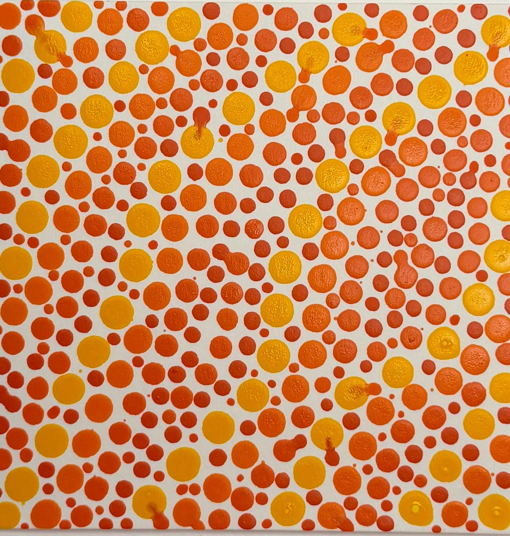 Flowing Constellation Dots: Yellow and Orange
