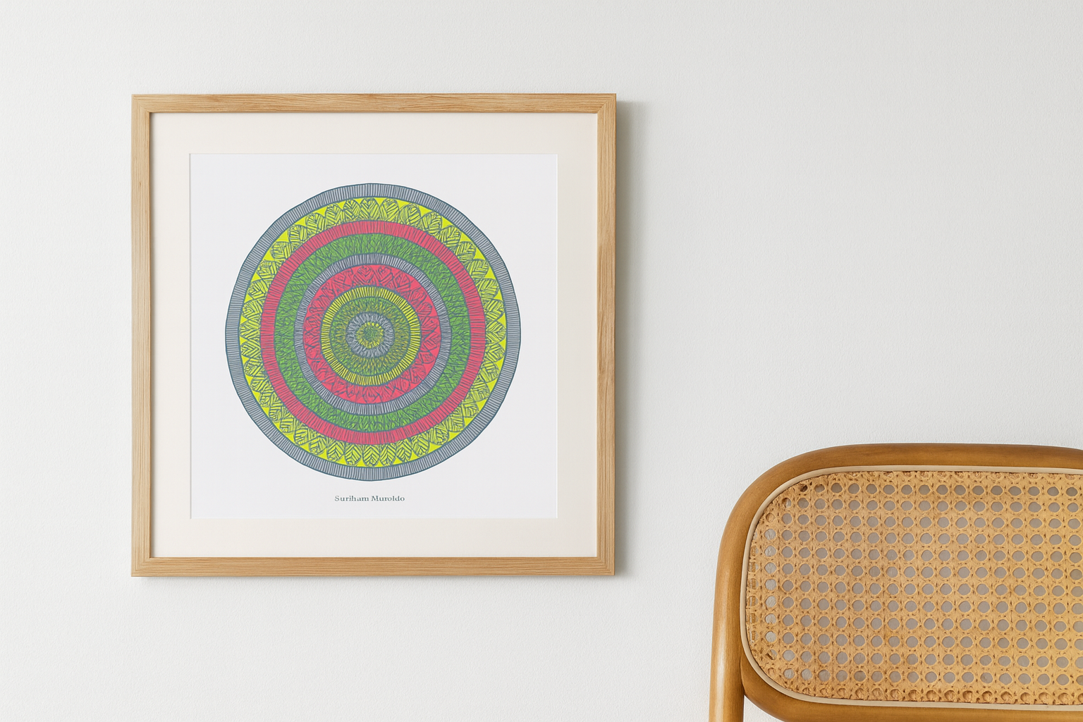 Square Harmony Bloom (Red/Green/Grey)