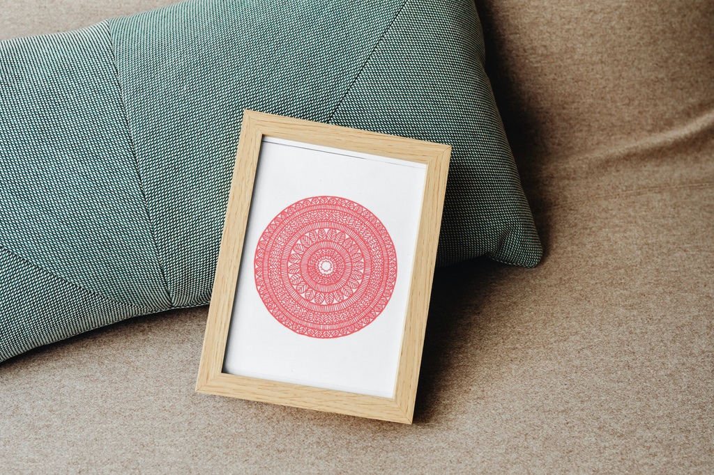 Crimson Spark – A5 Focus Mandala (Original Art)