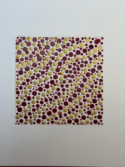 Flowing Constellation Dots: Magenta and Shimmering Gold