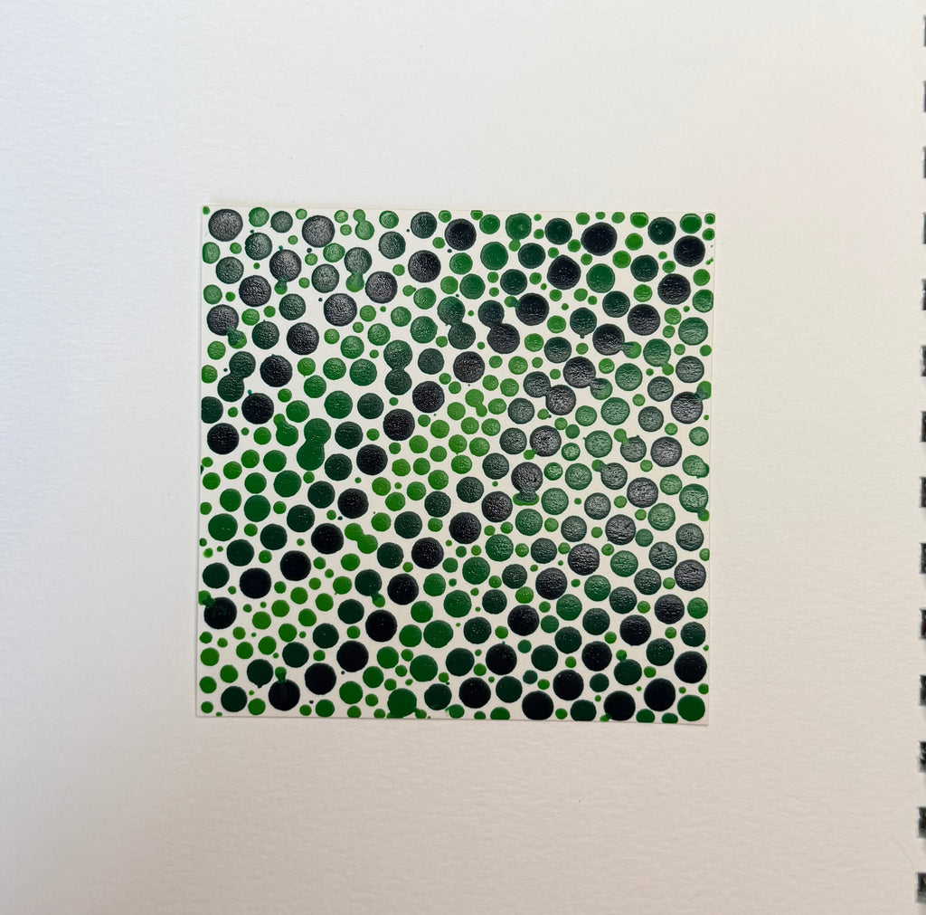 Flowing Constellation Dots: Shades of Green