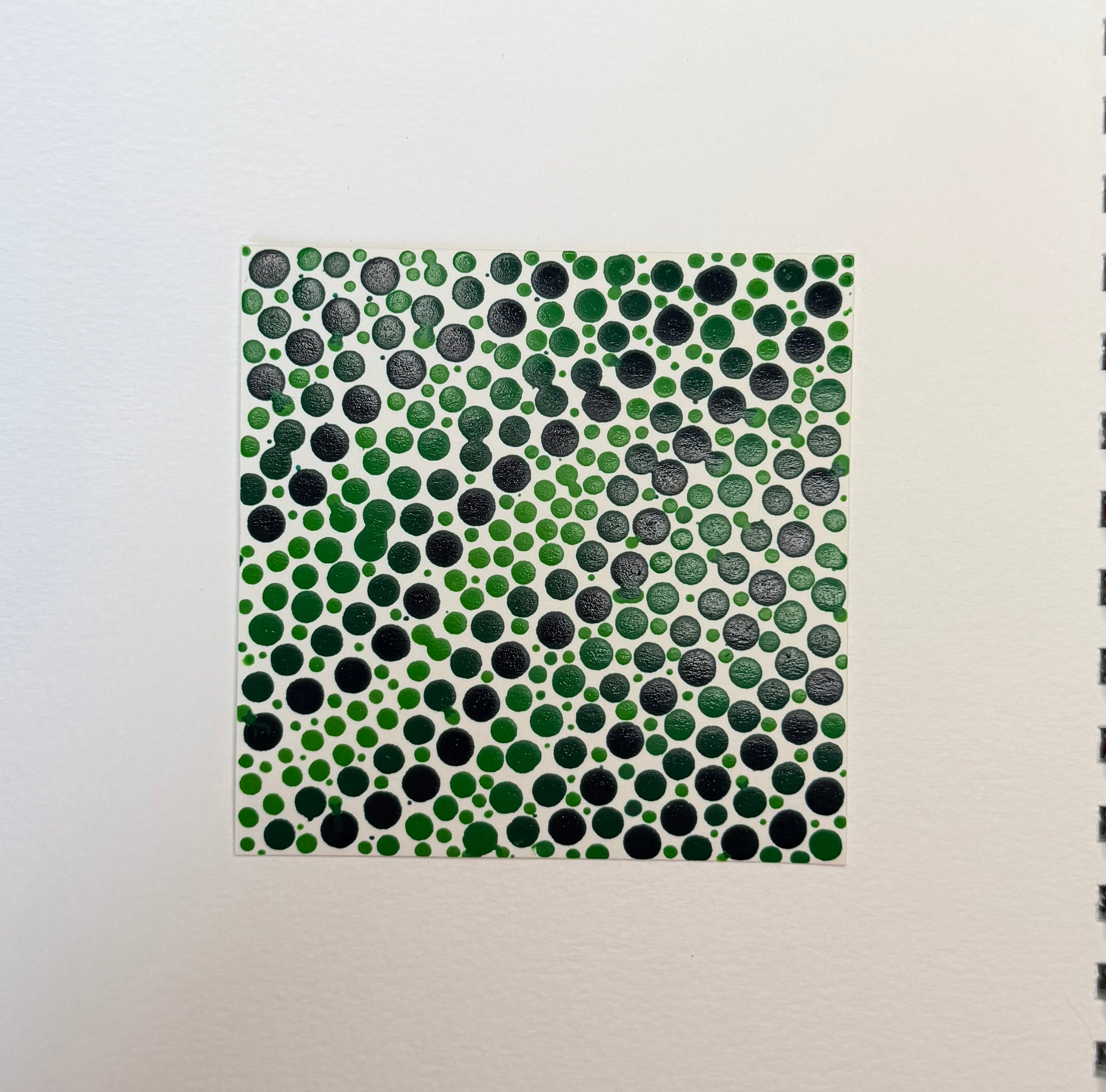Flowing Constellation Dots: Shades of Green