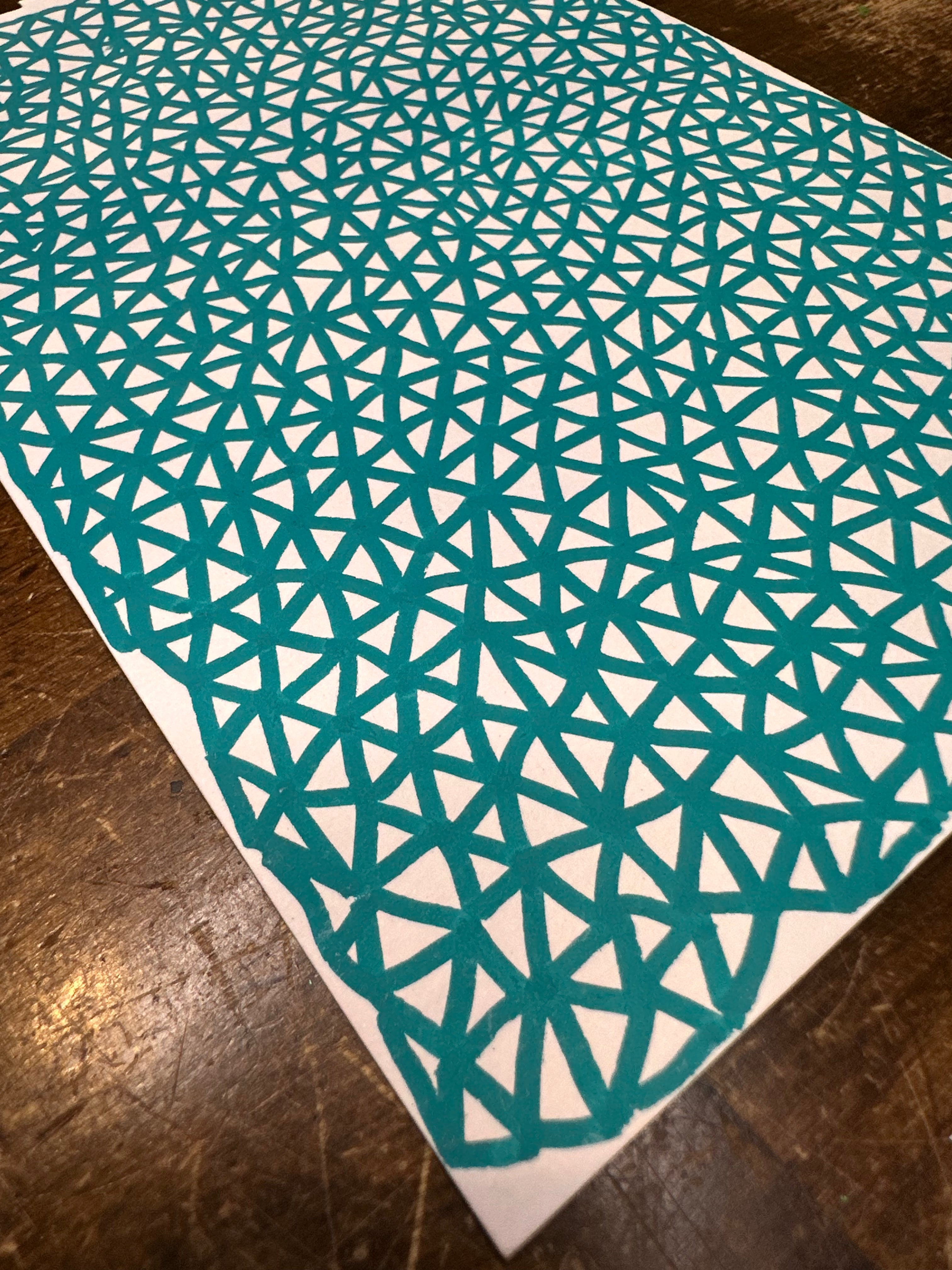 Moments of Stillness No. 12: Teal Triangles