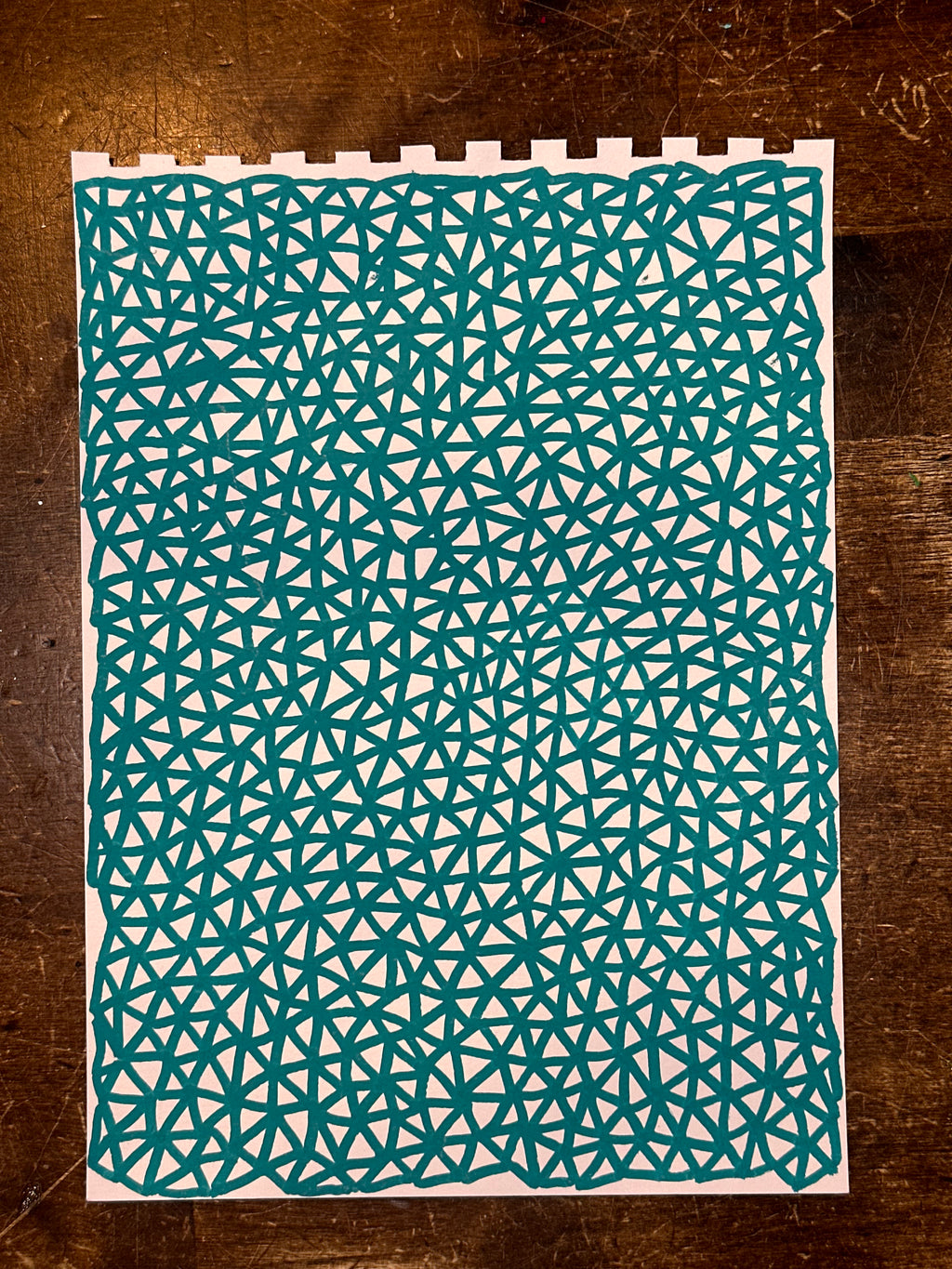 Moments of Stillness No. 12: Teal Triangles