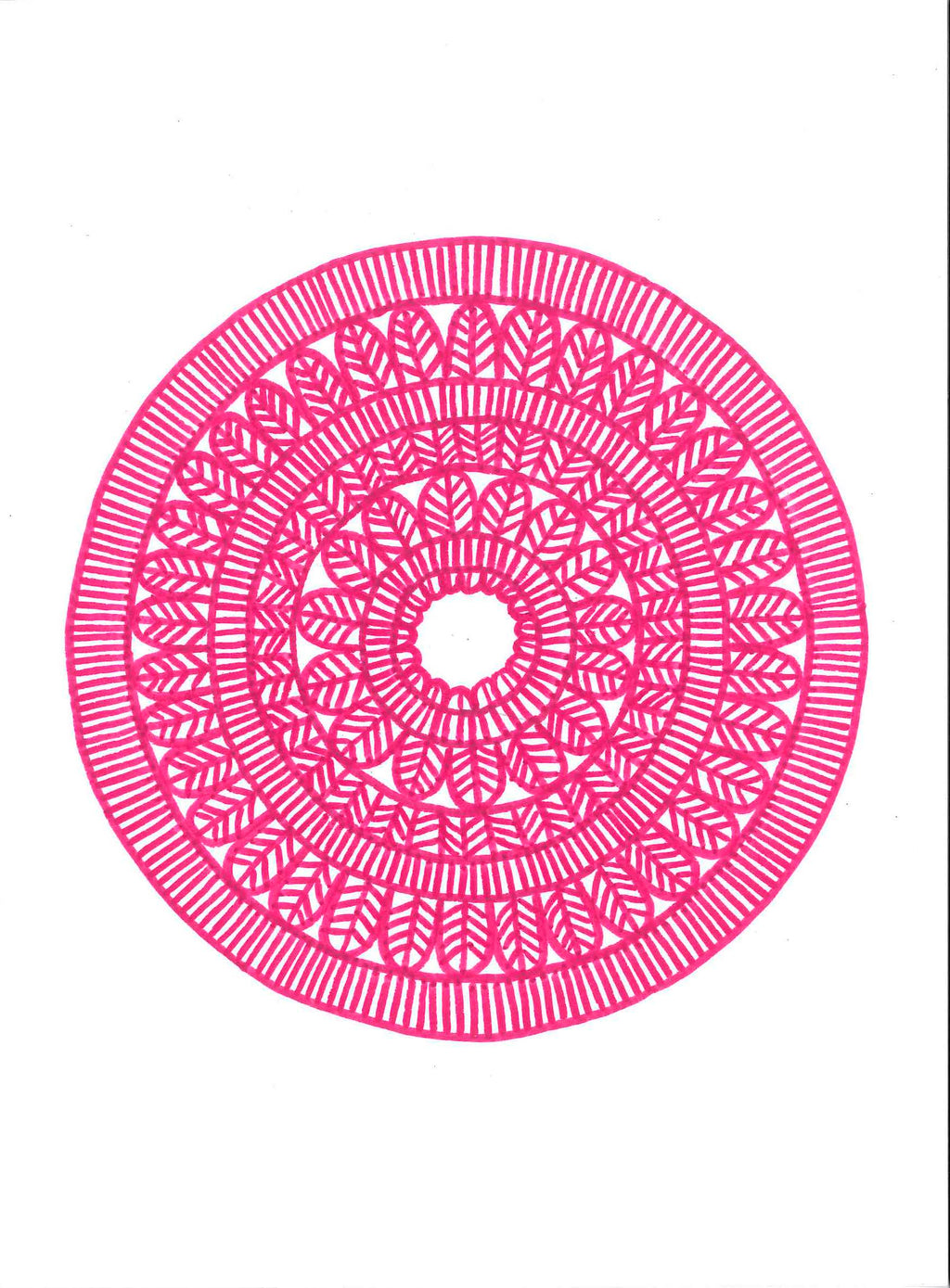 Blossom Pink – A5 Focus Mandala (Original Art)