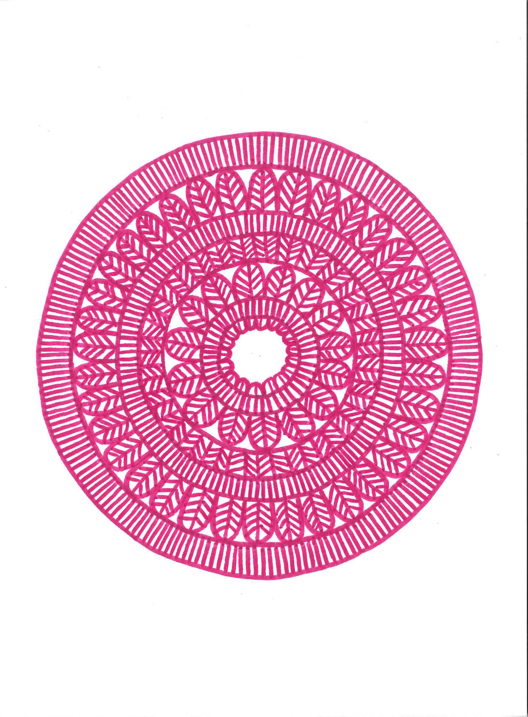 Blossom Pink – A5 Focus Mandala (Original Art)