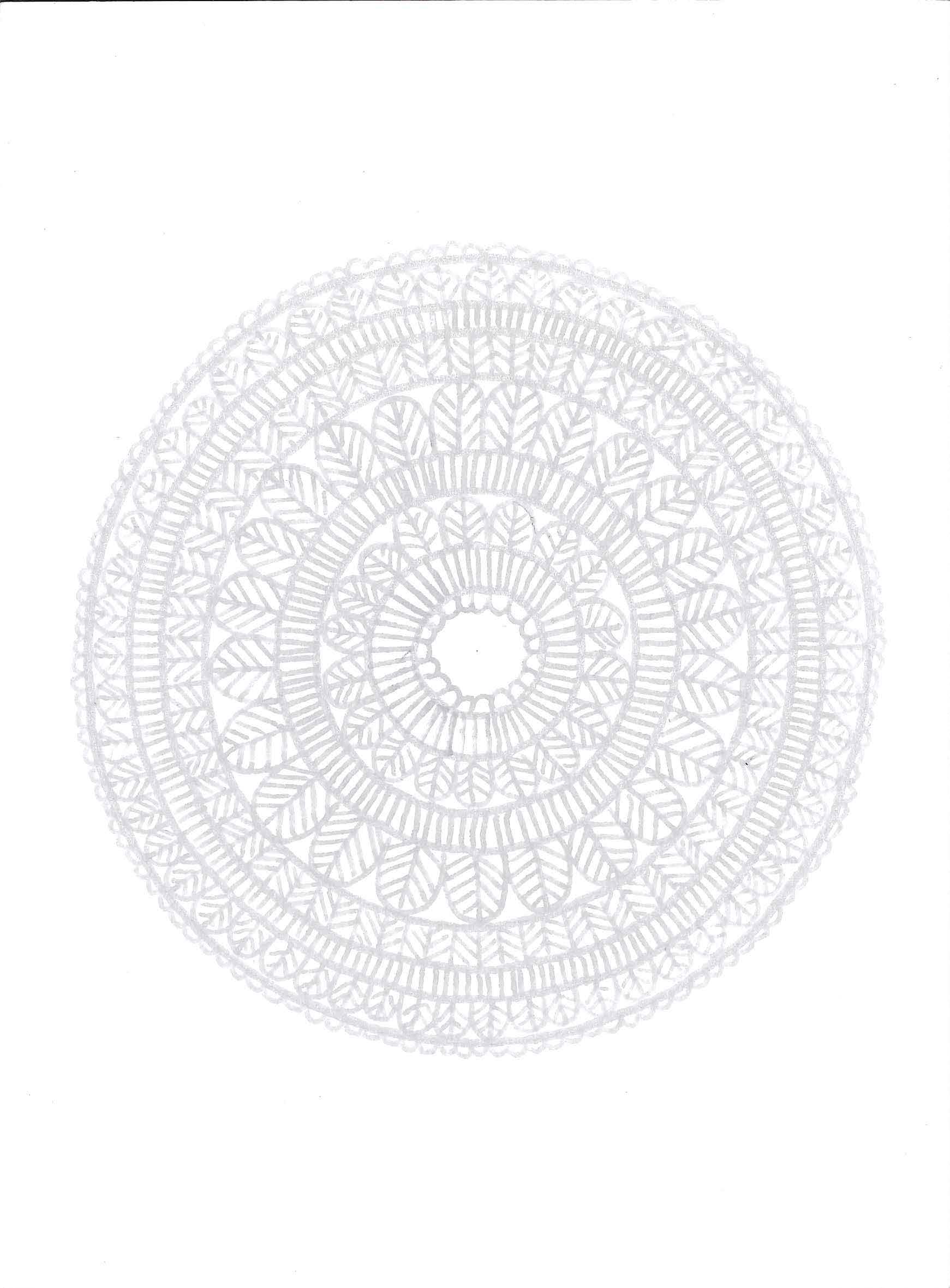 Moonlit Silver – A5 Focus Mandala (Original Art)