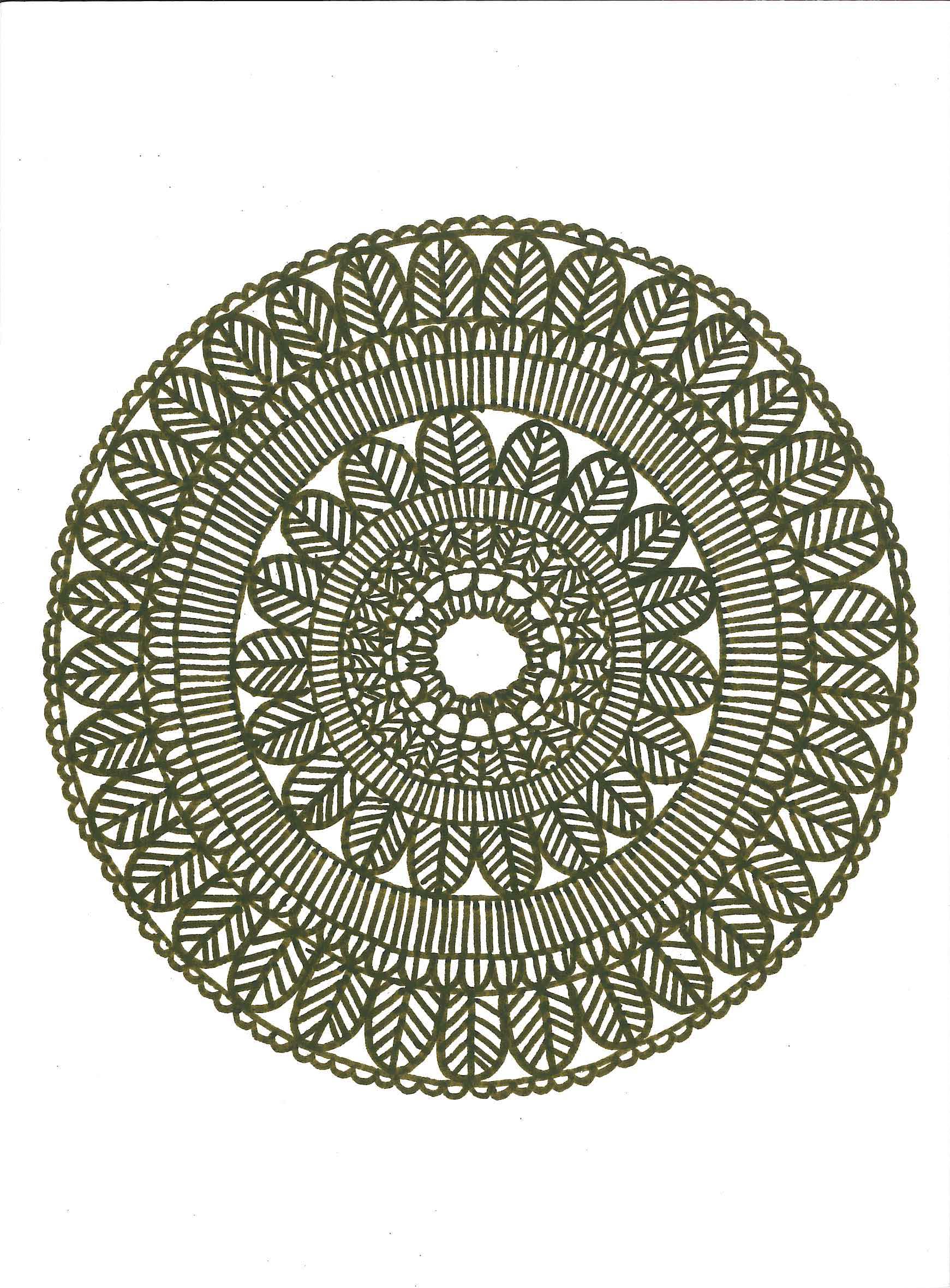 Olive Spirit – A5 Focus Mandala (Original Art)