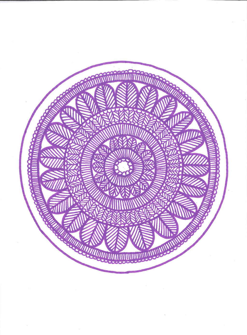 Lilac Essence – A5 Focus Mandala (Original Art)