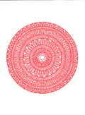 Crimson Spark – A5 Focus Mandala (Original Art)