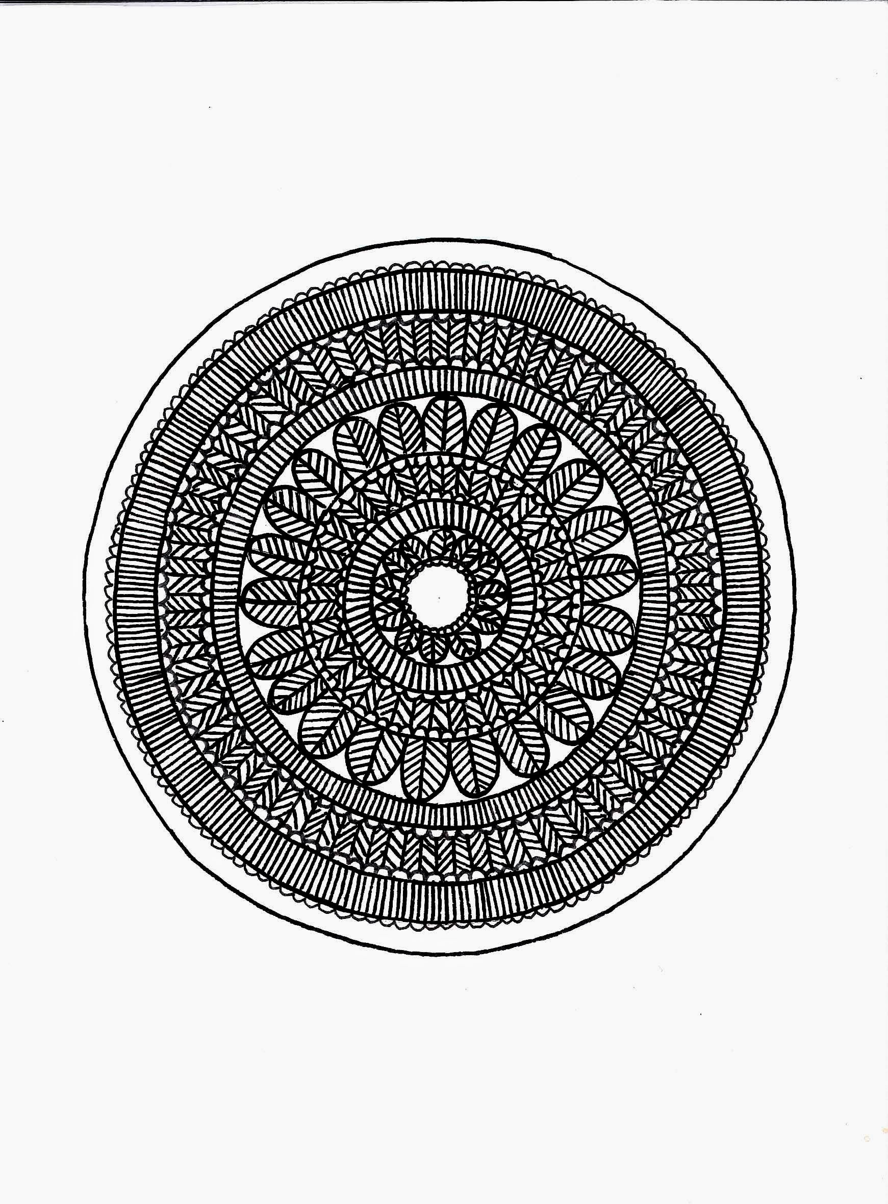 Midnight Black – A5 Focus Mandala (Original Art)