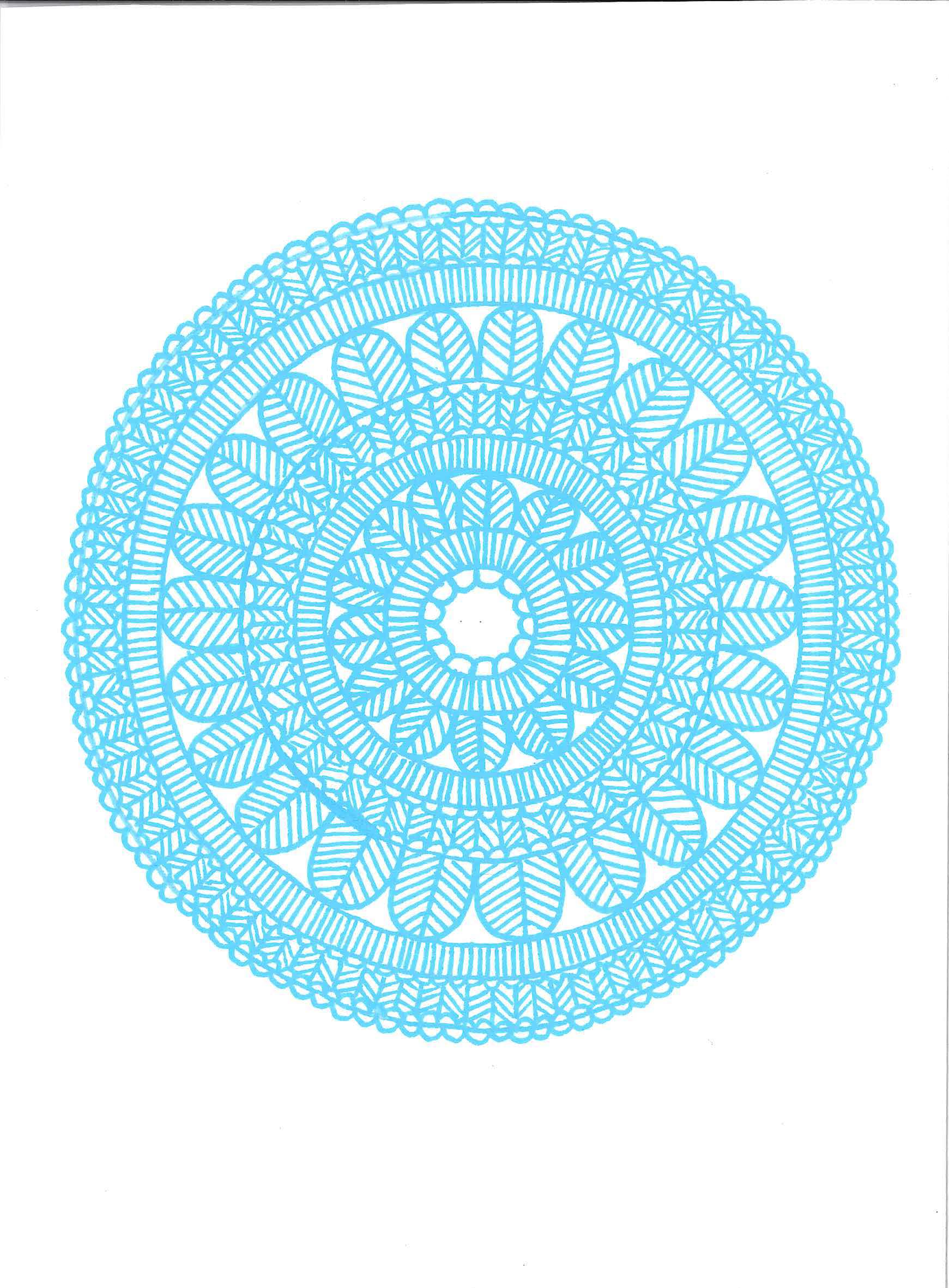 Ocean Whisper – A5 Focus Mandala (Original Art)